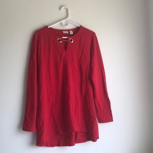 Red long sleeve sweater